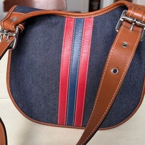#coach signature stripe denim Bag